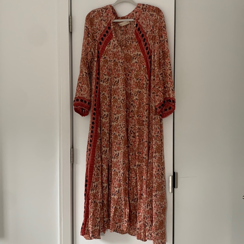 Natalie Martin Rust Floral Maxi Dress